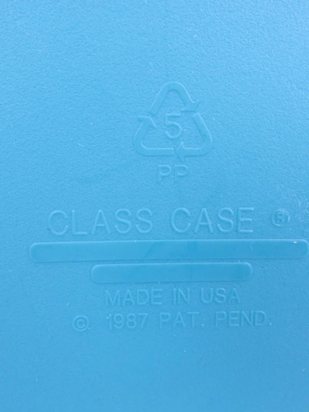 The Junior By Class Case Pencil School Supplies Box Vintage USA 1987 Green Blue